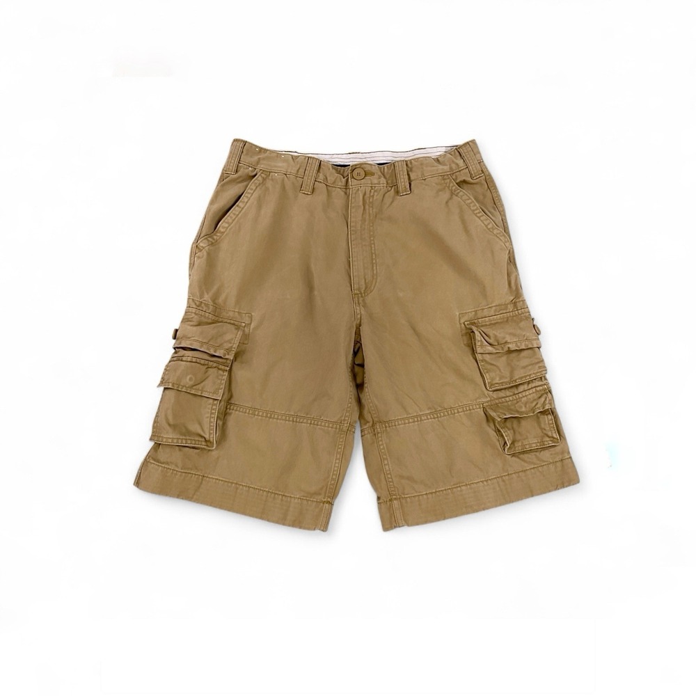 Roundtree & Yorke Shorts Men 36 (ACTUAL 34) Tan Brown Cargo Bermuda Cotton